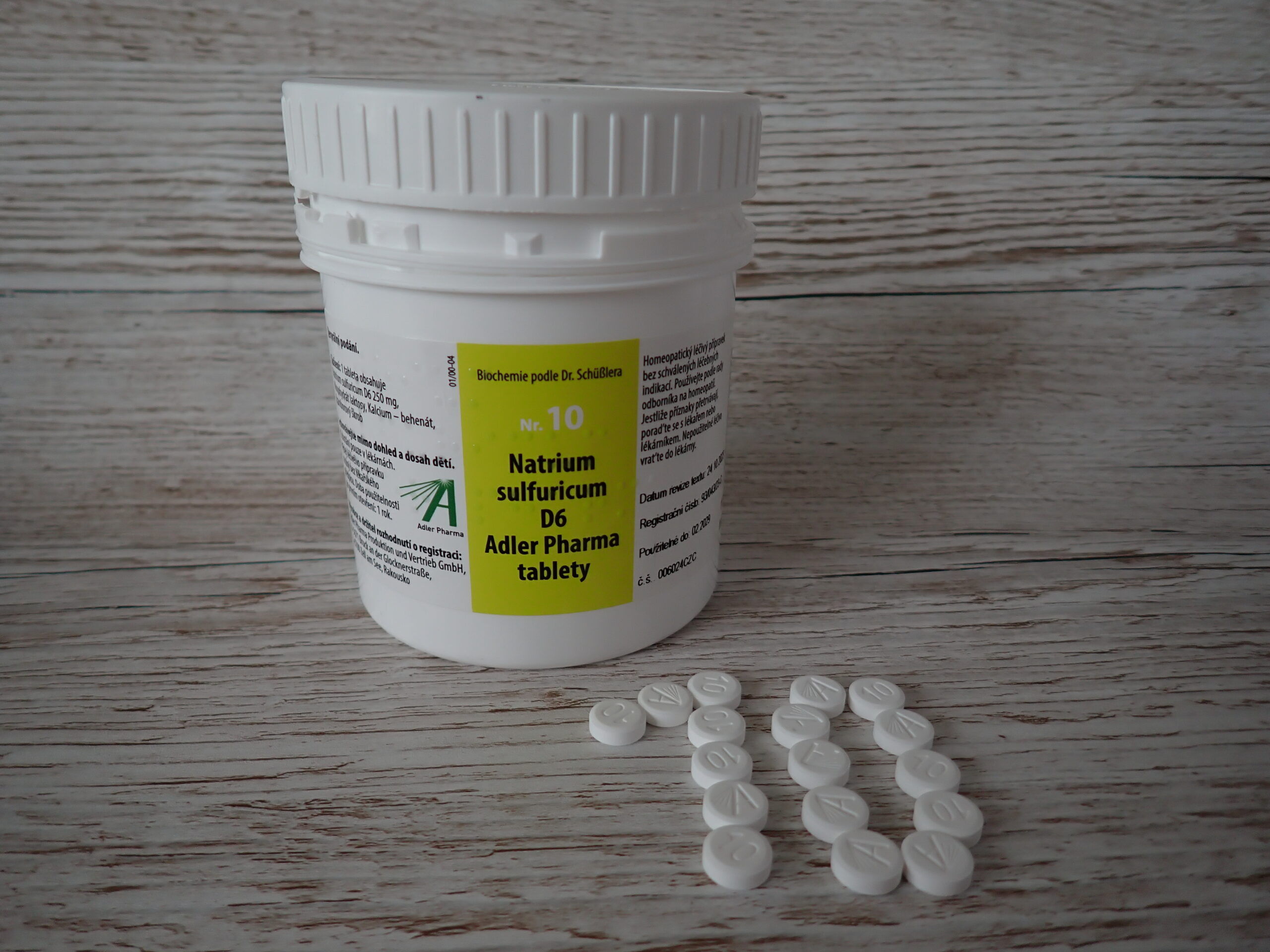 Schüsslerova sůl č.10 NATRIUM SULPHURICUM
