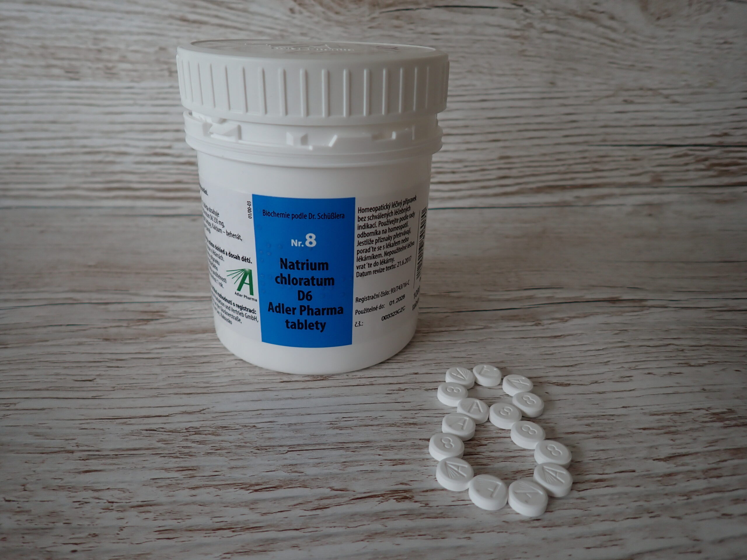 Schüsslerova sůl č.8 NATRIUM CHLORATUM